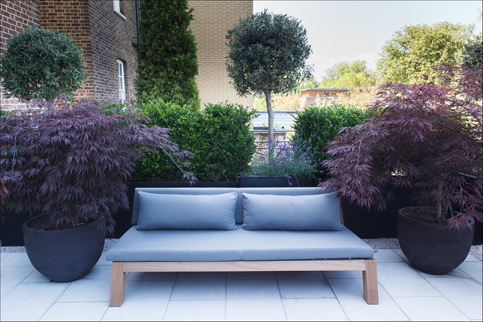 contemporary garden seating
