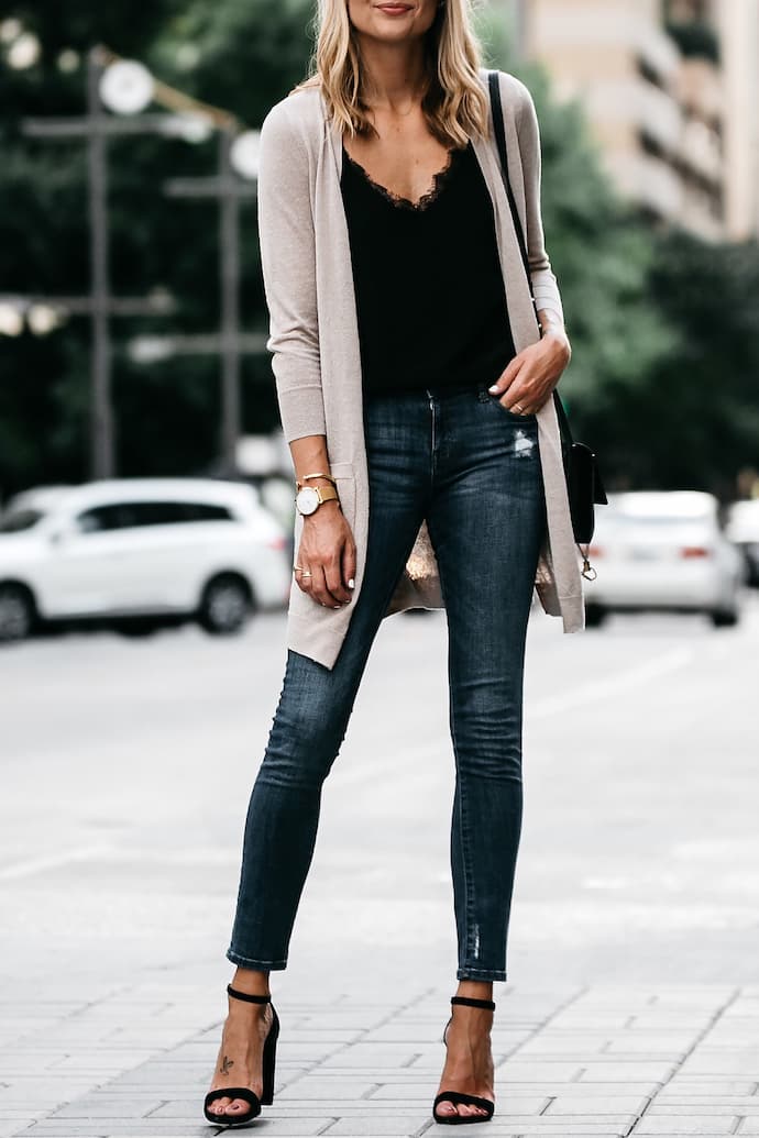 Ankle strap heels outfit