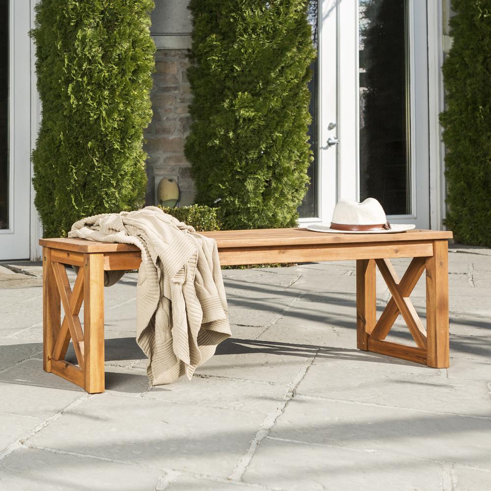 teak patio bench