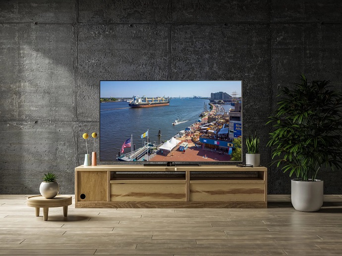 smart tv with decorations
